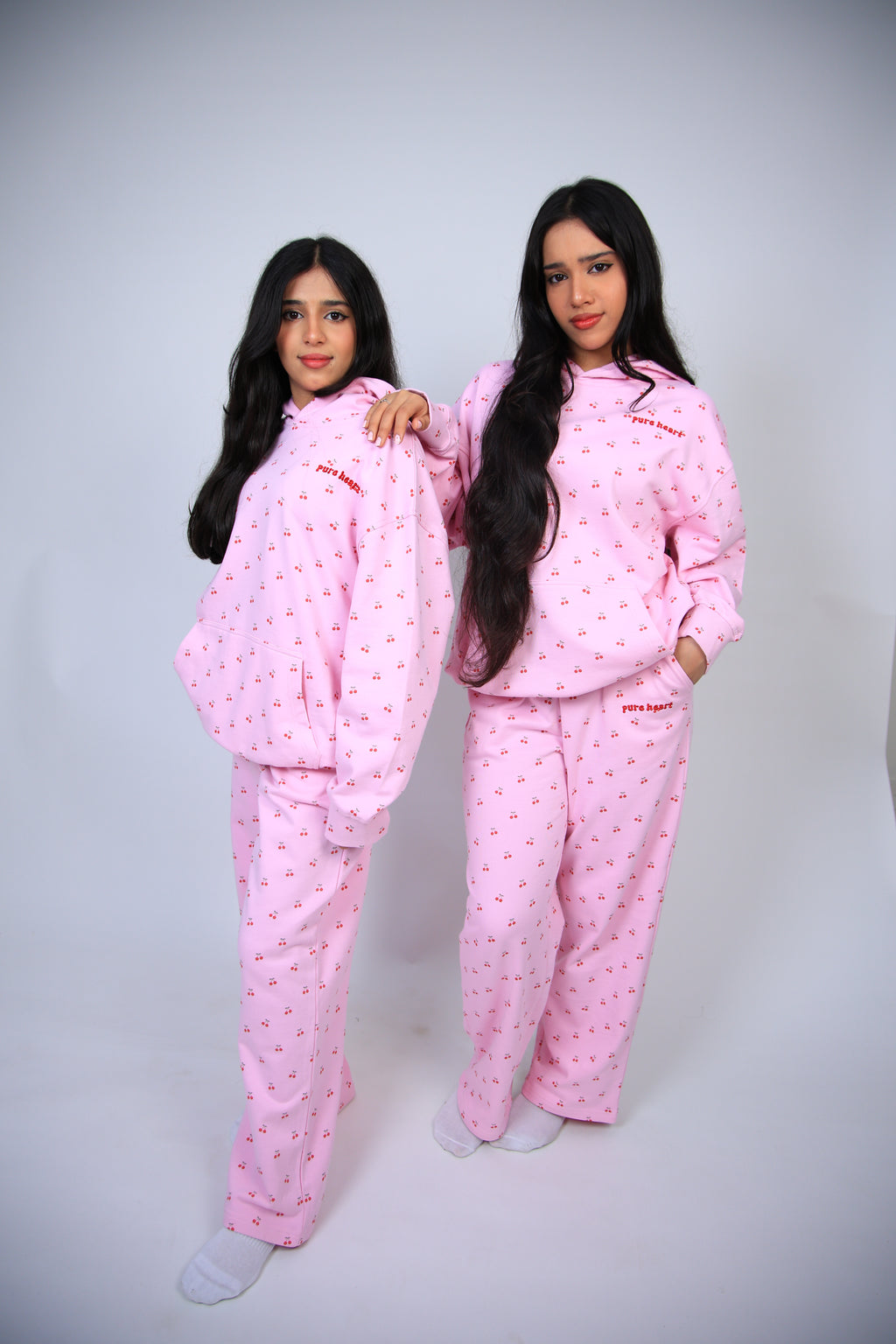 شفا -pureheart all over cherry hoodie هودي الكرز