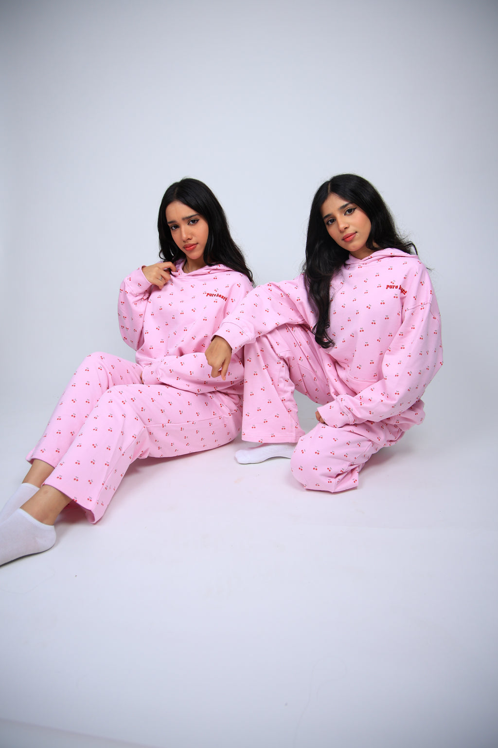 شفا -pureheart all over cherry hoodie هودي الكرز