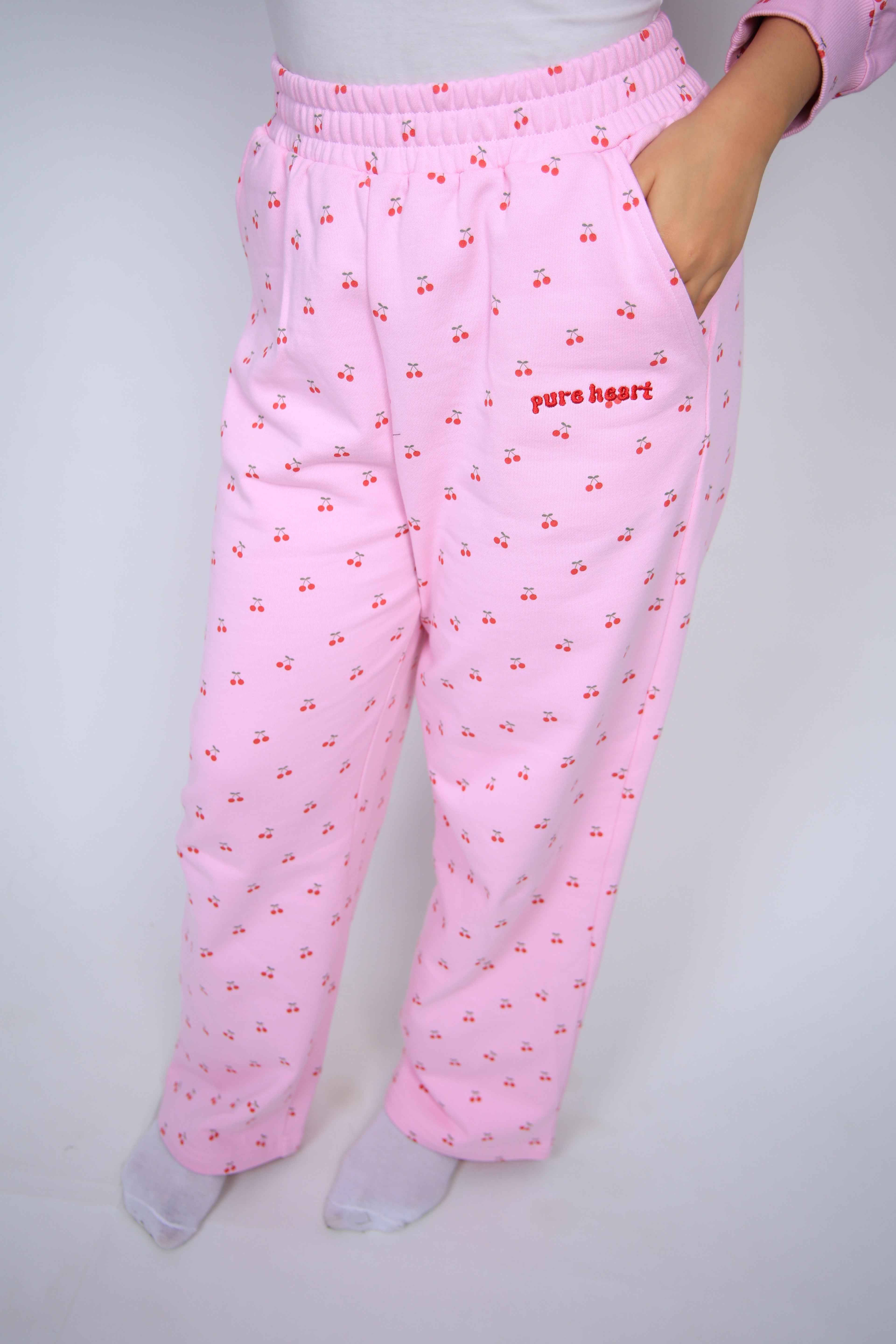 pure heart سروال الكرز الوردي