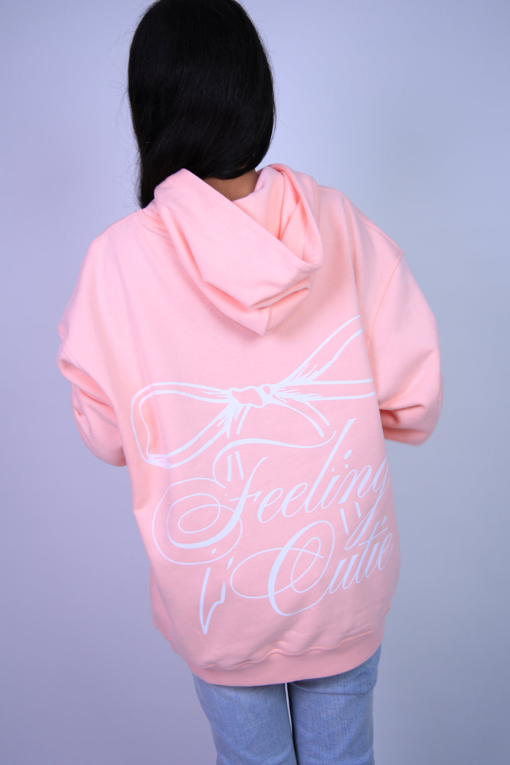 هودي بلون وردي مرجاني - شفا feeling cutie hoodie