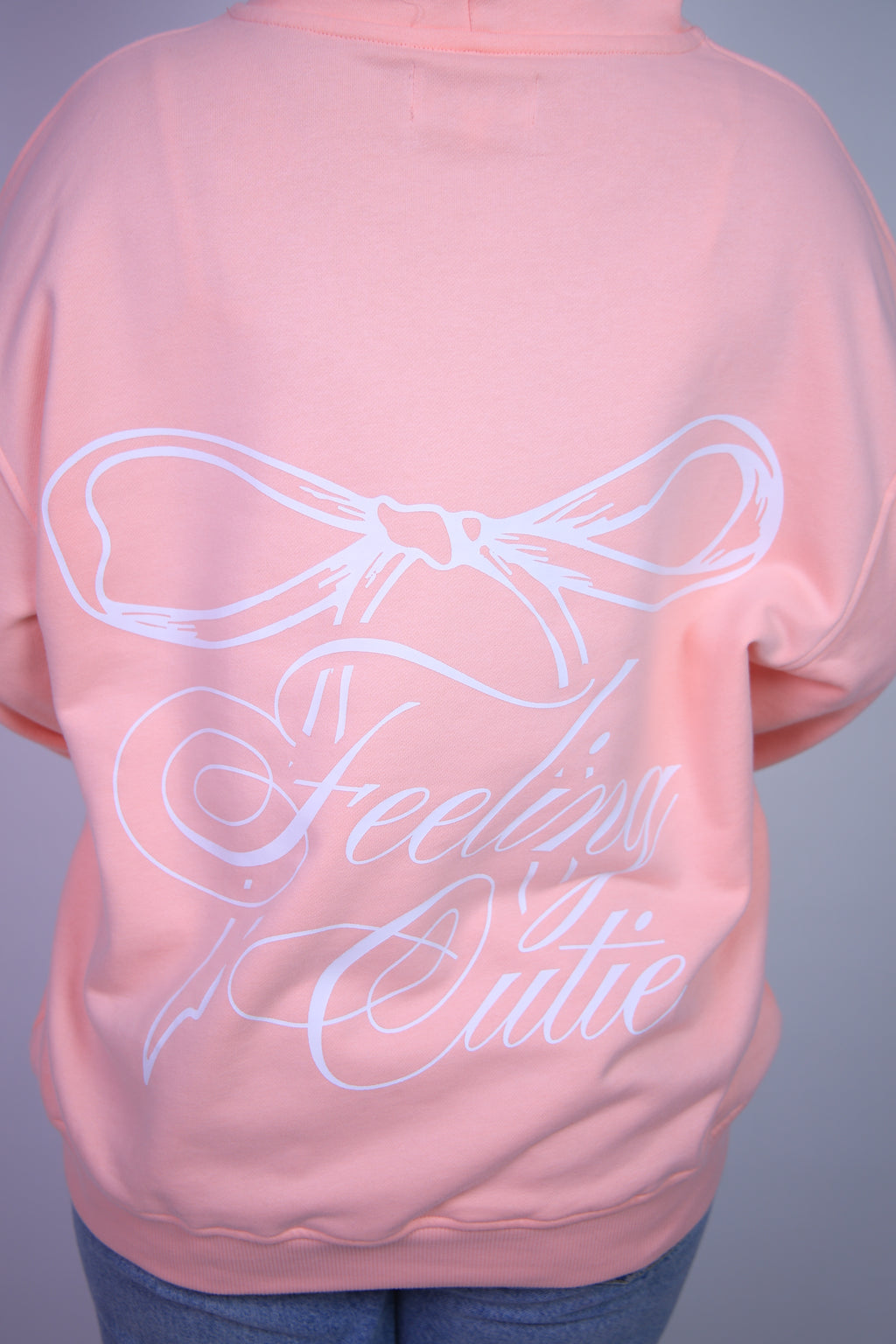 هودي بلون وردي مرجاني - شفا feeling cutie hoodie