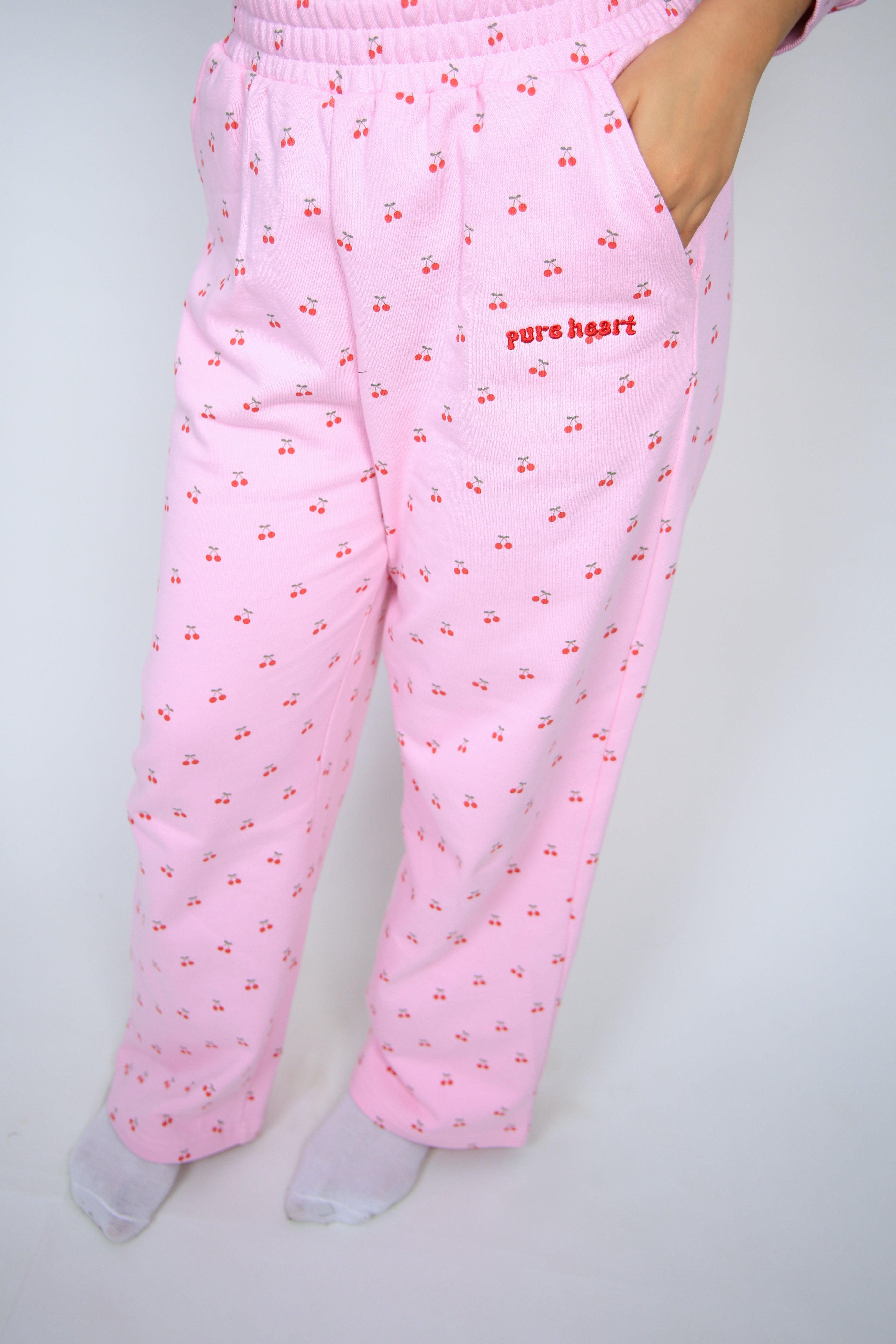 pure heart سروال الكرز الوردي