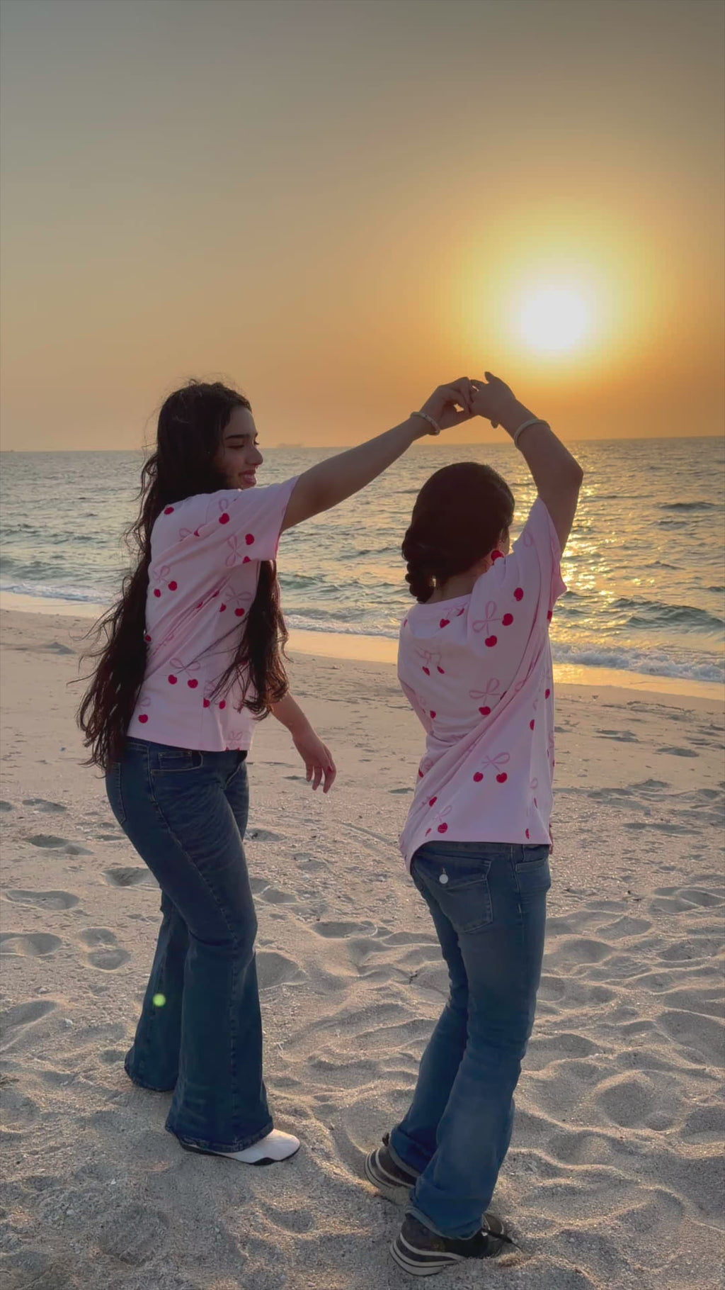 Pure Heart "Sweet Cherry Bows" Light Pink Shirt from Shfa